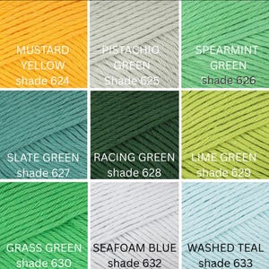 Paintbox 100% Cotton Aran Yarn 50g – Worsted Weight Cotton Yarn for Knitting and Crochet image 14