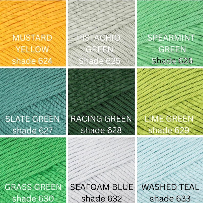 Paintbox 100% Cotton Aran Yarn 50g – Worsted Weight Cotton Yarn for Knitting and Crochet image 14