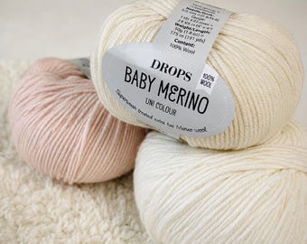 Drops Merino Extra Fine Yarn | Soft Merino DK Yarn | Luxury Baby Knitting Yarn | Crochet & Knitting Wool | Superwash Merino Wool