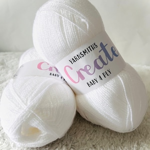 Yarnsmiths Create Baby 4ply Super Soft 100g Knitting Crochet Amigurumi Yarn Baby Safe Newborn Knitting Everyday 100% Acrylic Smooth Wool