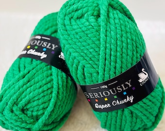 Cygnet Seriously Super Chunky 100g Baby Safe Newborn Knitting Bulky Wool Super Soft Crochet 100% Acrylic Machine Wool Various Premium Colors