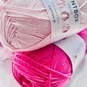 Paintbox 100% Cotton DK Double Knitting Crochet Yarn 50g Amigurumi Supersoft Smooth Anti Pilling Wool Various Colors Baby Safe Everyday Yarn