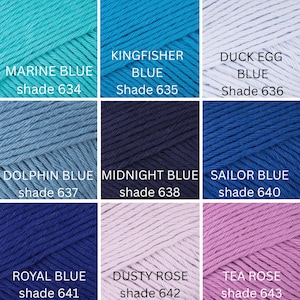 Paintbox 100% Cotton Aran Yarn 50g – Worsted Weight Cotton Yarn for Knitting and Crochet image 9