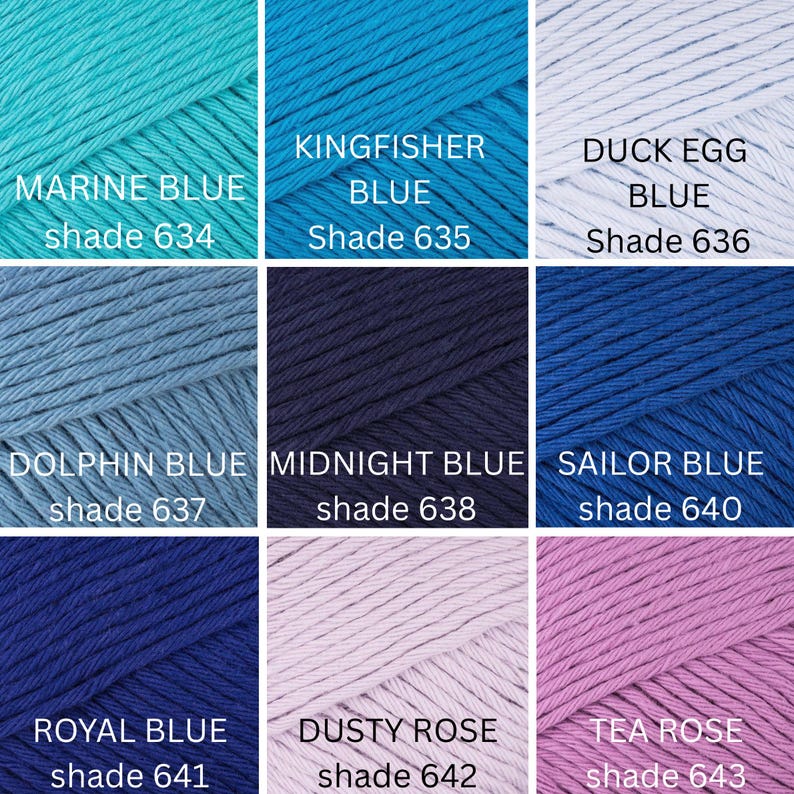 Paintbox 100% Cotton Aran Yarn 50g – Worsted Weight Cotton Yarn for Knitting and Crochet image 9
