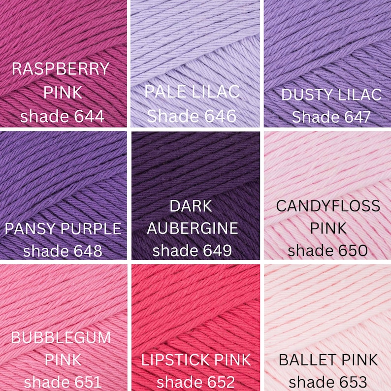 Paintbox 100% Cotton Aran Yarn 50g – Worsted Weight Cotton Yarn for Knitting and Crochet image 10
