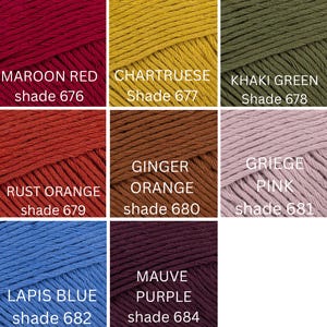Paintbox 100% Cotton Aran Yarn 50g – Worsted Weight Cotton Yarn for Knitting and Crochet image 13