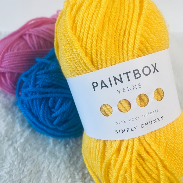PAINTBOX Brights Collecton Yarn Wool Various Colors 100g Simply Chunky Baby Wool Knitting Crochet Acrylic 63 Colors Gift Set