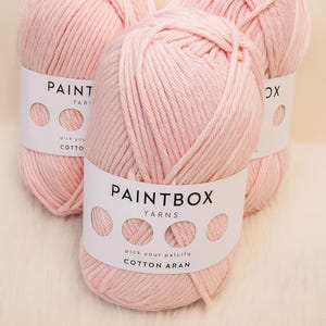 Paintbox 100% Cotton Aran Yarn 50g – Worsted Weight Cotton Yarn for Knitting and Crochet image 4