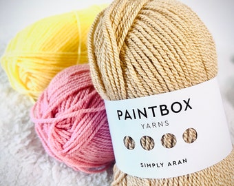 PAINTBOX 10 Ball Value Color Pack Aran Worsted Weight Supersoft Acrylic Yarn Newborn Knitting Baby Safe Blanket Non Pillinv Wool 1000g