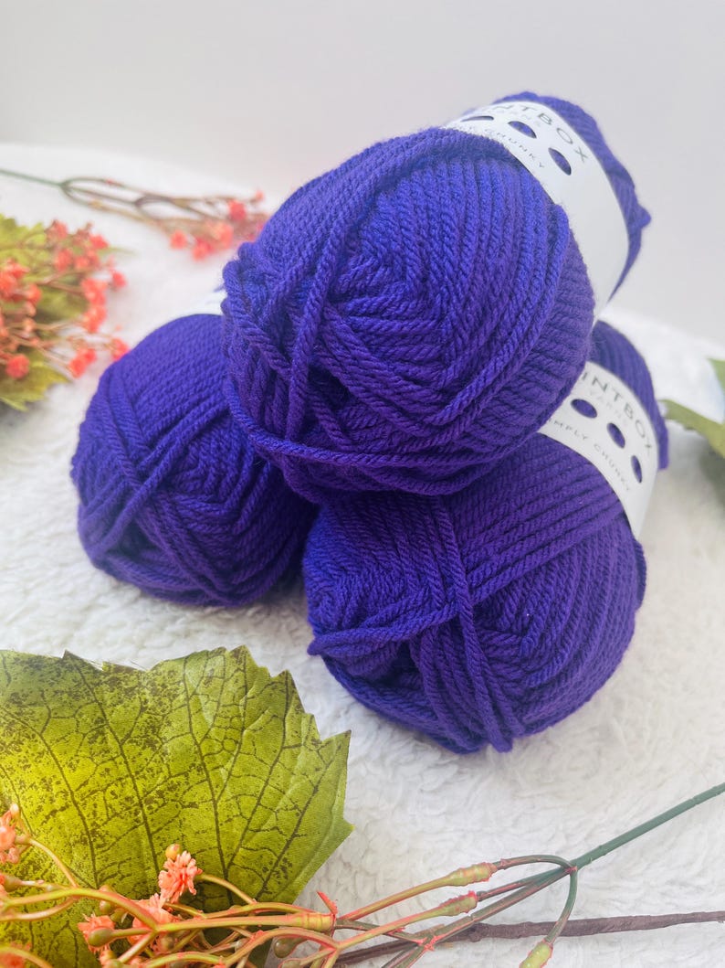 Paintbox 3 X 100g Simply Chunky Bulky Supersoft Yarn Acrylic Smooth