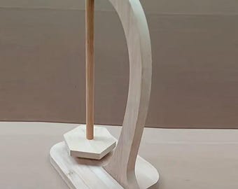 Magnetic Yarn Holder Knitting Crochet Deep Red Wooden Yarn Spool Stand with 360 Rotational Spindle Easy Install Non-Slip Base 500g Capacity
