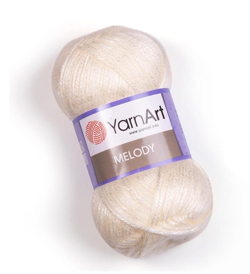 YARNART Melody Metallic Aran Worsted Weight 100g Acrylic Sparkly