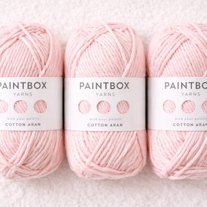 Paintbox 100% Cotton Aran Yarn 50g – Worsted Weight Cotton Yarn for Knitting and Crochet image 2