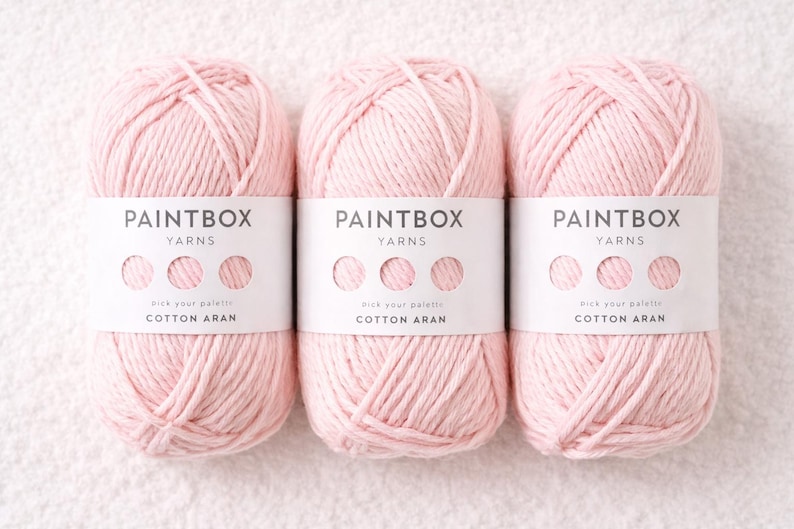 Paintbox 100% Cotton Aran Yarn 50g – Worsted Weight Cotton Yarn for Knitting and Crochet image 2