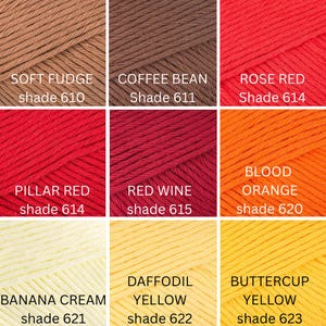 Paintbox 100% Cotton Aran Yarn 50g – Worsted Weight Cotton Yarn for Knitting and Crochet image 8