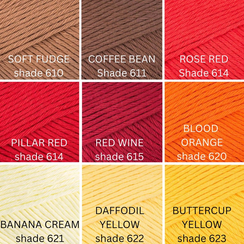 Paintbox 100% Cotton Aran Yarn 50g – Worsted Weight Cotton Yarn for Knitting and Crochet image 8
