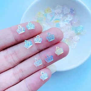 Kawaii DIY-bedels cabochons 10 st - kronen, vissen, rendieren, wortelen, vlinders, zeester