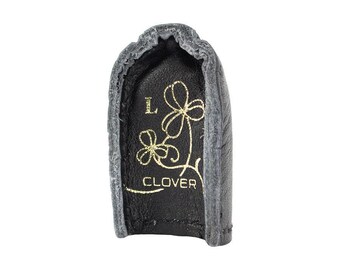 Dedal de cuero Clover Natural Fit - Grande, pequeño y mediano (negro)