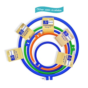 Broderiring i björk - slumpmässig färg