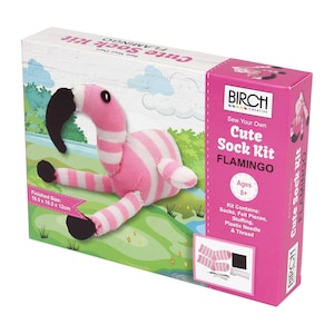 Birch Sew Your Own Cute Sock Kit - Flamingo