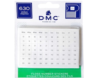 DMC 630 Number Labels/Stickers