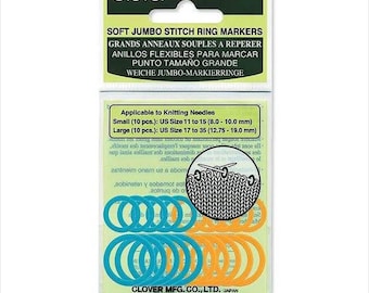 Clover Soft Jumbo Stitch Ring Markers – Pack of 20