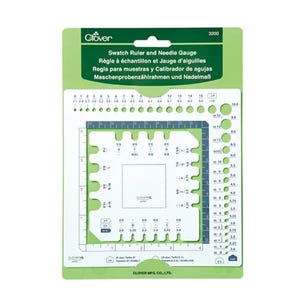 Clover Swatch Ruler & Needle Gauge