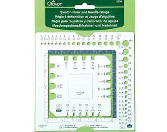 Clover Swatch Ruler & Needle Gauge