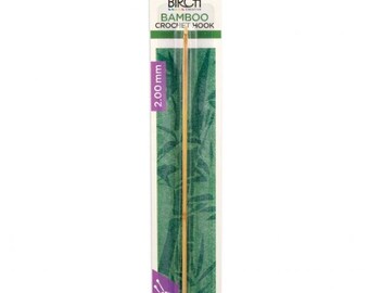 Birch Bamboo Crochet Hooks with Round Handle – 2 mm to 5.5 mm