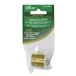 Clover Kantan Couture Bead Embroidery Thread - Gold