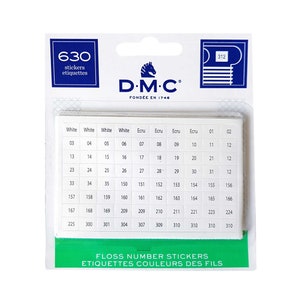 Small DMC Diamond Painting Labels Color Coordinated DMC Stickers