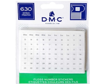 DMC 630 Number Labels/Stickers