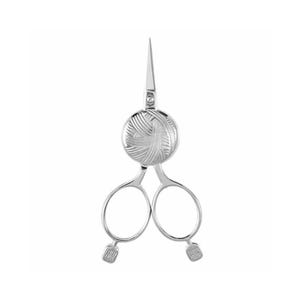 Saumstickschere 10 cm – Wollknäuel-Design (Silber)