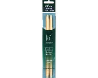 Clover Bamboo Knitting Needles – Takumi Double Pointed 20cm