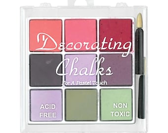 Dekorkritpalett – 9 färger