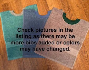 Adult Crew Neck Pull Over Bib | 100% Cotton Bib