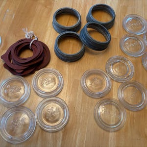 Vintage Canning Jar Accessories: Metal Rings, Rubber Gaskets, Jar Remover