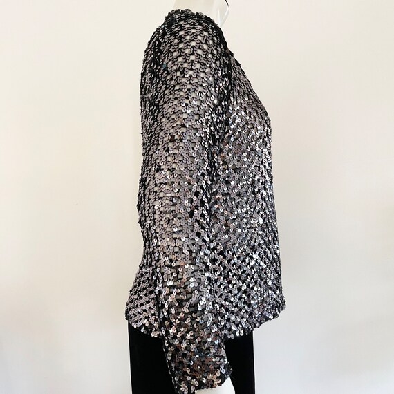 1980s Sequin Cardigan Jacket: Vintage Party Coat - image 3