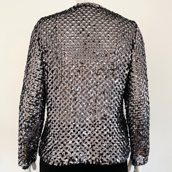 1980s Sequin Cardigan Jacket: Vintage Party Coat - image 2