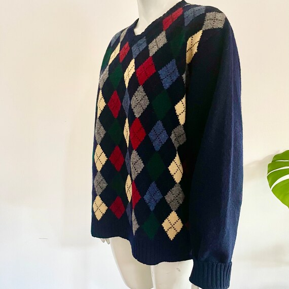 Vintage GAP 100 percent  Shetland wool argyle swe… - image 3