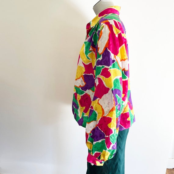 Da Rue for I Magnin 1980s vintage colorful blouse… - image 7