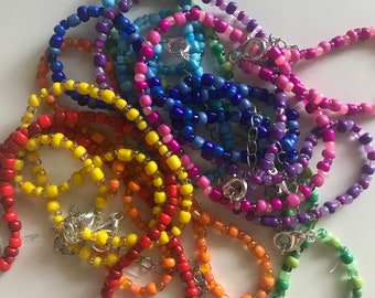 Rainbow Beaded Chokers/Necklaces