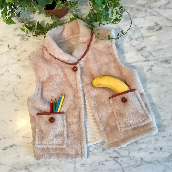 Gilet garçon/fille 3/4 ans en fourrure