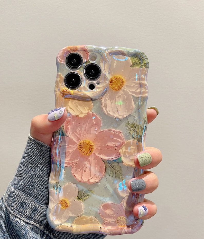 IPhone Rosa Cover Per IPhone 16 13 14 15 Pro 12 11, Custodia A Fiori Viola Per Apple IPhone 8 X Xs Max Xr SE - Italia Cover IPhone 11 The North Face - Foto 6