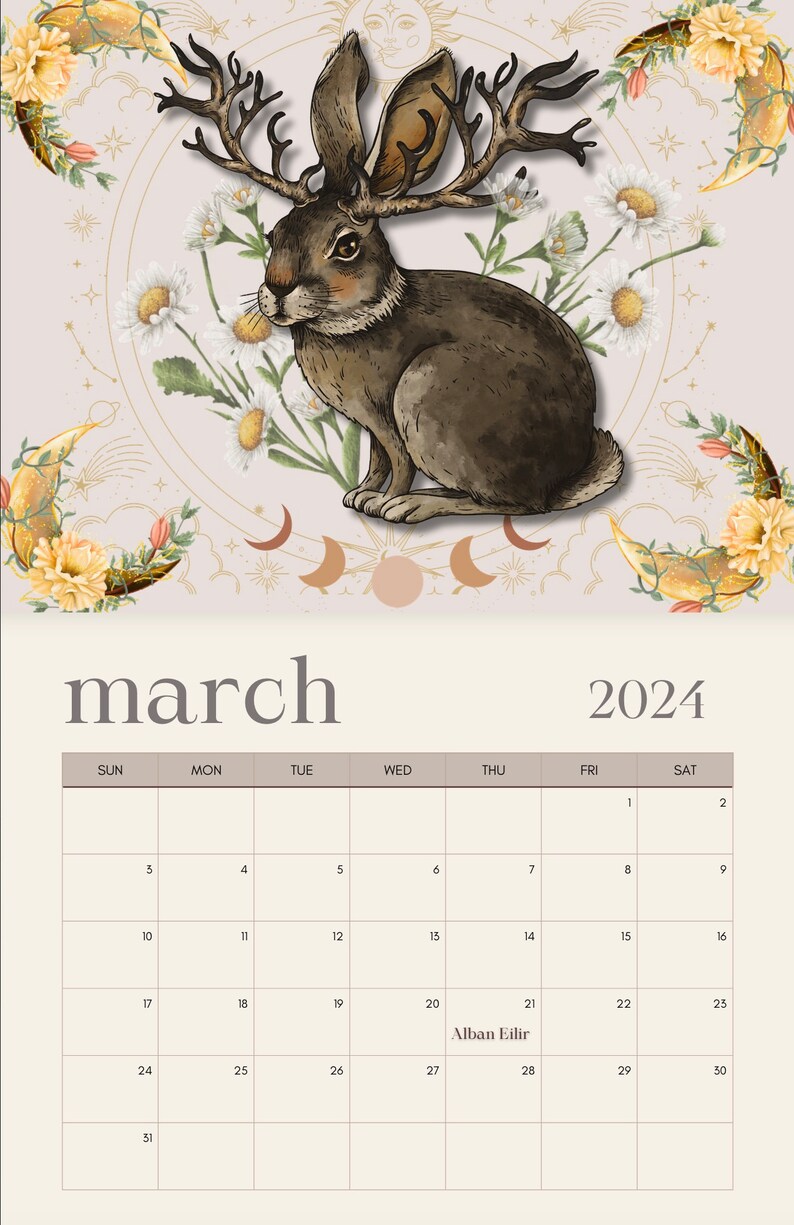 Druid and Pagan Calendar Etsy