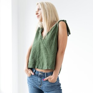 Linen Top NICA/ Simple Linen Blouse / Linen tank top / Linen shirt / Summer clothing / MinimalisticLinen / linen clothing / natural linen