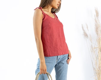 Linen Slip Top AVA / Linen T-shirt / Linen Tops For Women / Linen Sleeveless Top