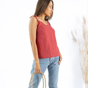 Linen Slip Top AVA / Linen T-shirt / Linen Tops For Women / Linen Sleeveless Top