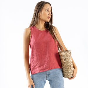 Linen Top NESSA / Linen Tank Top / Linen T Shirt / Linen Blouse