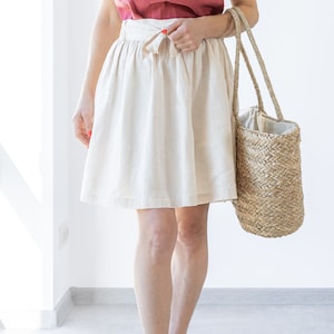 Linen Skirt NATALIA / Short Linen Skirt / Mini Linen Skirt / Women&#39;s Midi Linen Skirt / Ready to ship